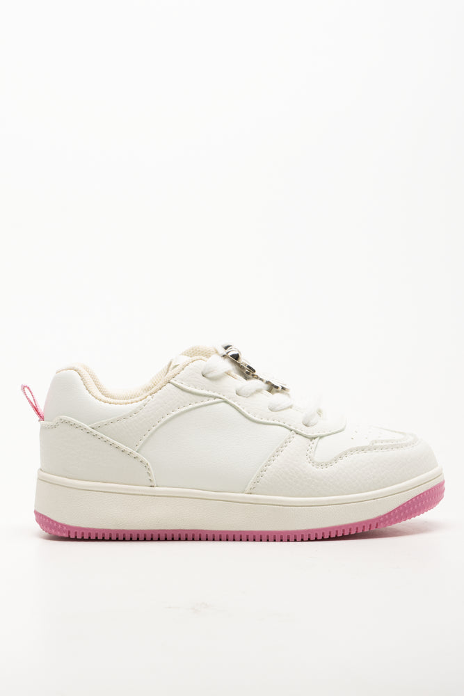 Flower Charm Sneakers White
