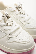 Flower Charm Sneakers White (2)