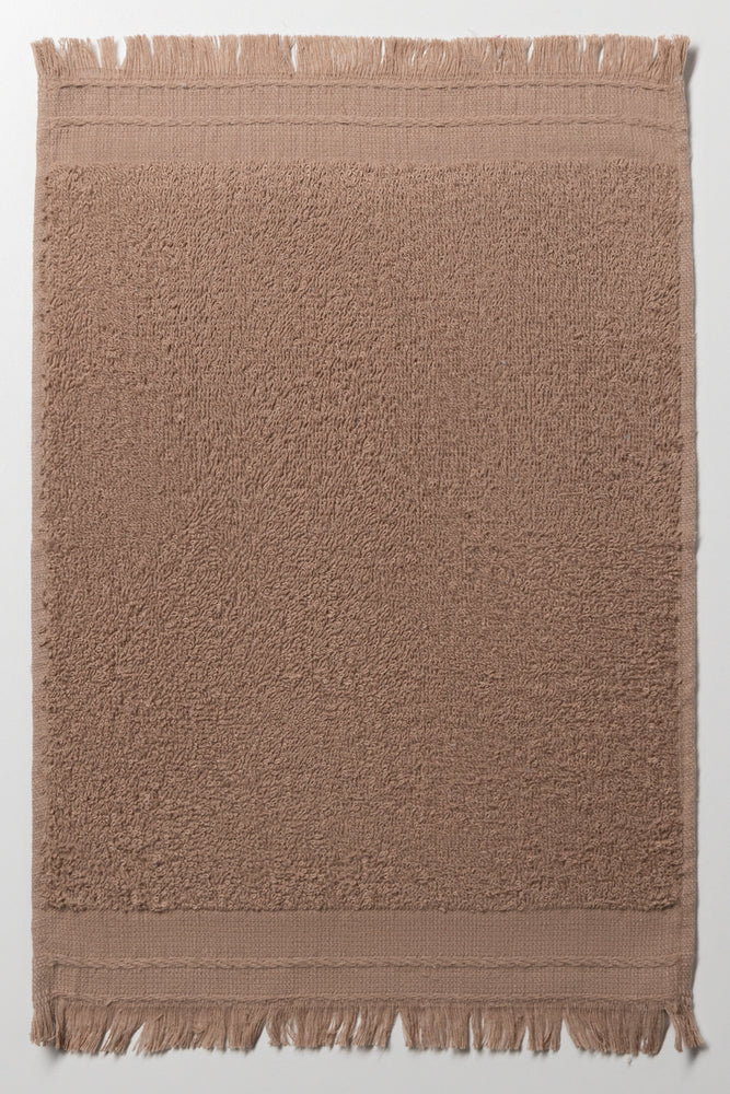 Fringed Guest Towel Natural
