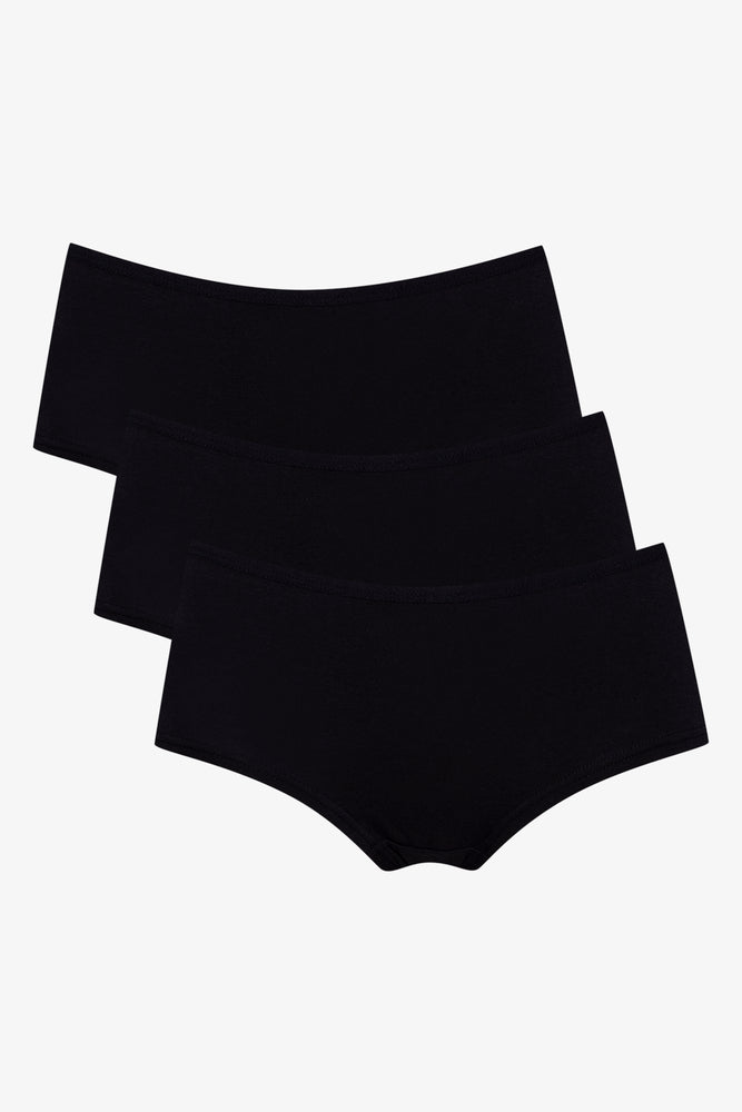 3 Pack Boyleg Panties Black