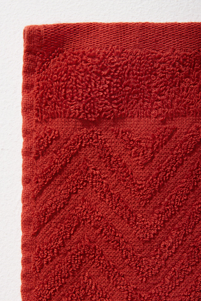 TEXTURED FACE CLOTH CINNABAR (1)