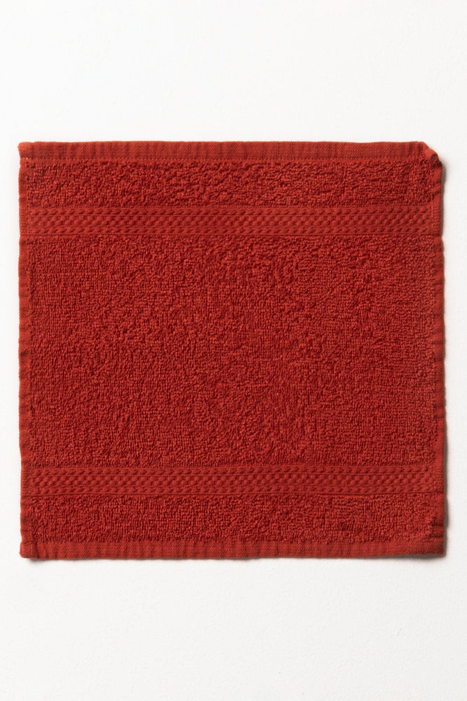 RED OCHRE STD PLAIN FACE CLOTH