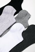 5 Pack Lowcut Socks Grey, Black And White (1)