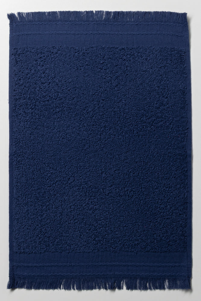 Fringed Guest Towel Navy