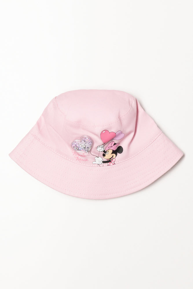 Minnie Mouse Heart Bucket Hat Pink