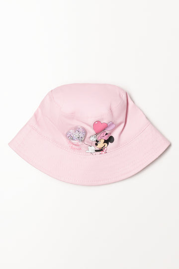 Minnie Mouse Heart Bucket Hat Pink