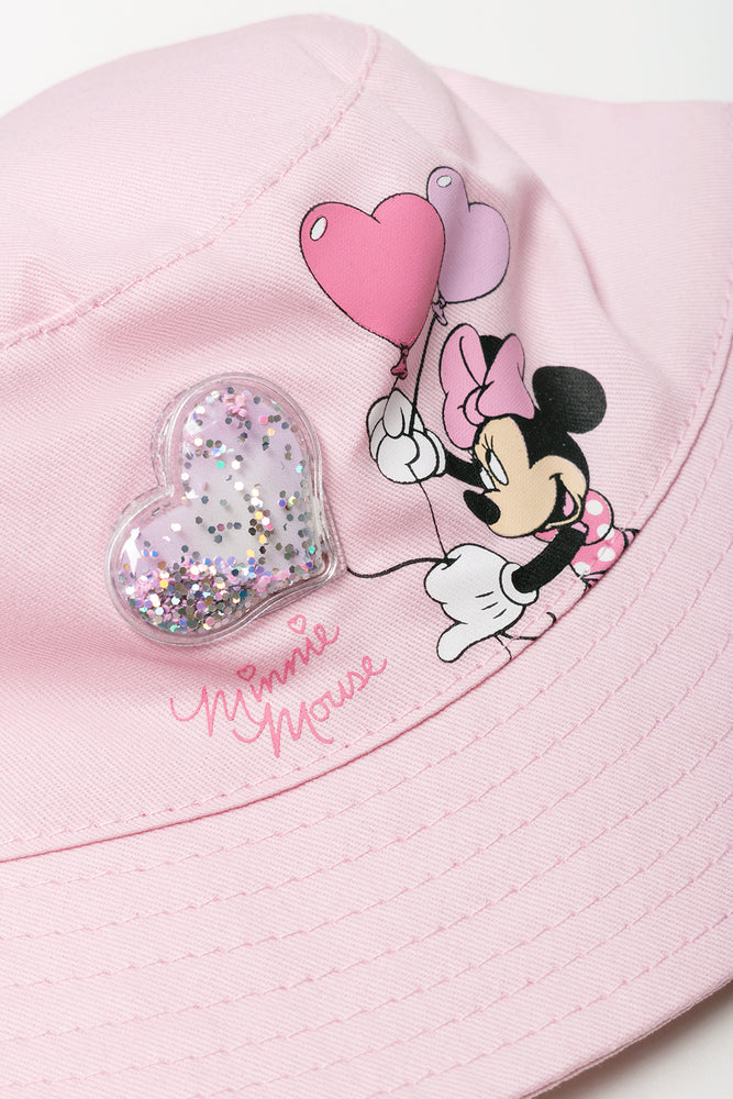 Minnie Mouse Heart Bucket Hat Pink