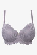 2 Pack Lace Balconette Bra Purple And Grey (2)