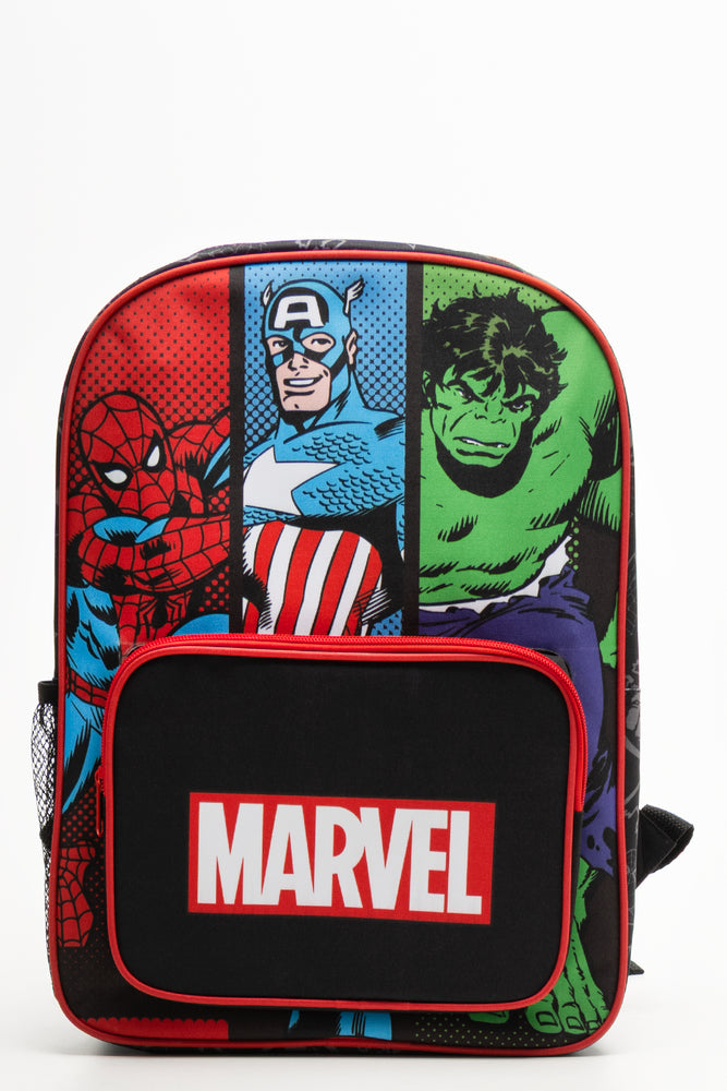 Marvel Front Pocket Backpack Black