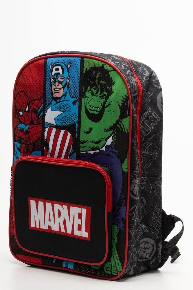 Marvel Front Pocket Backpack Black (1)