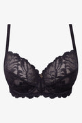 Plus Size 2 Pack Lace Non Padded Underwire Bra Black And Pink (1)