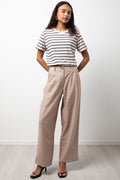 Wide Leg Tailored Pants Natural