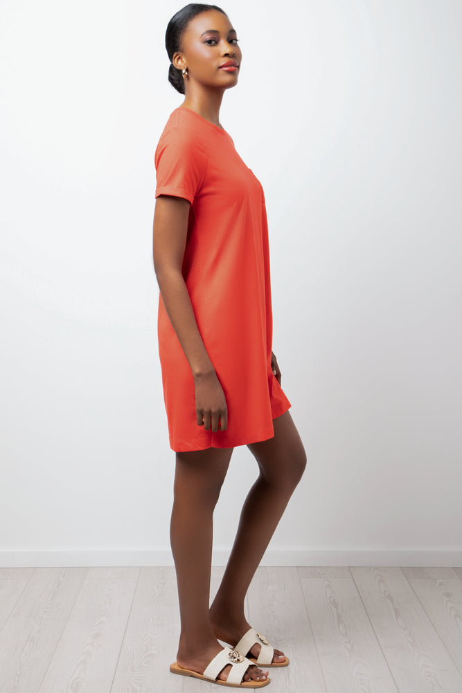 orange t shirt dress Women's Cotton Linen Summer Midi Dresses Short Sleeve V Neck Loose Casual Shift Dresses Ladies Sundresses OrangeSmall at Amazon Women's Clothing store Knee Length Farm Rio x Anthropologie Fringe