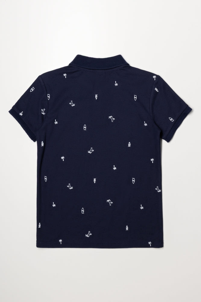 Short Sleeve Golfer Navy (2)