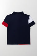 Colourblock Golfer Navy And Red (2)