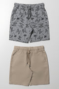 2 Pack Shorts Grey And Natural