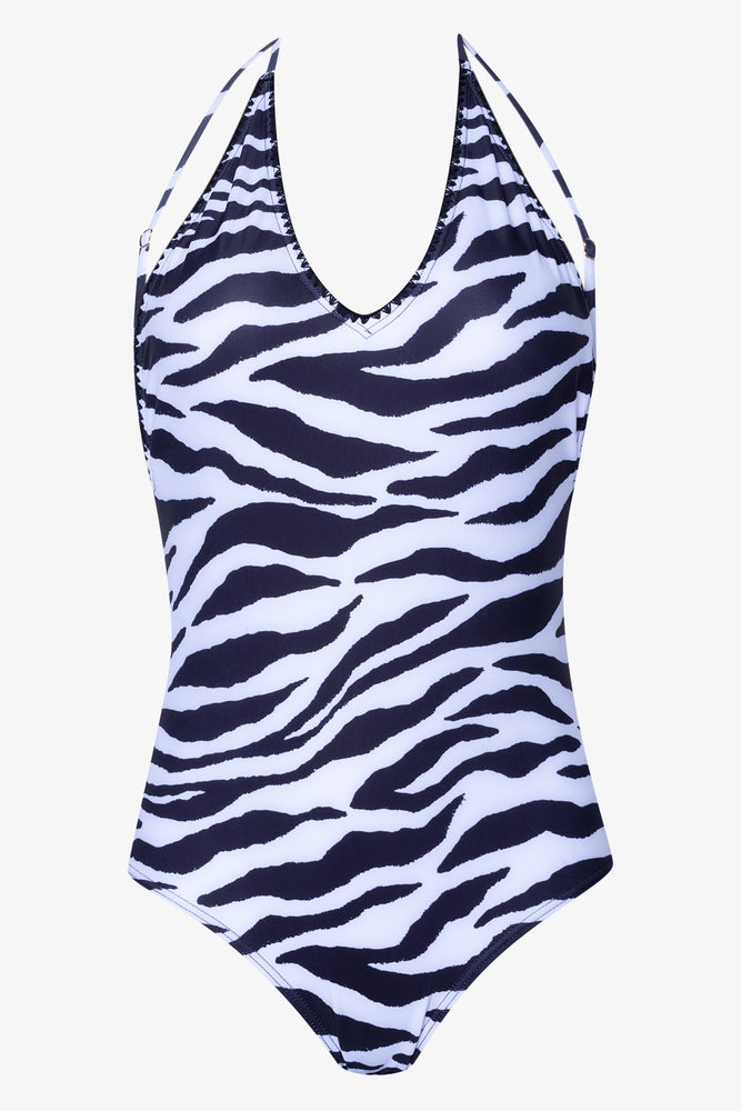 Plunge Neckline One Piece Swimwear