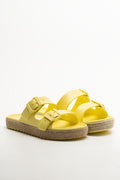 Double Buckle Sandals Yellow