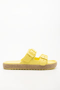 Double Buckle Sandals Yellow (1)