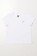 Short Sleeve Bow T-Shirt White