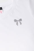 Short Sleeve Bow T-Shirt White (1)