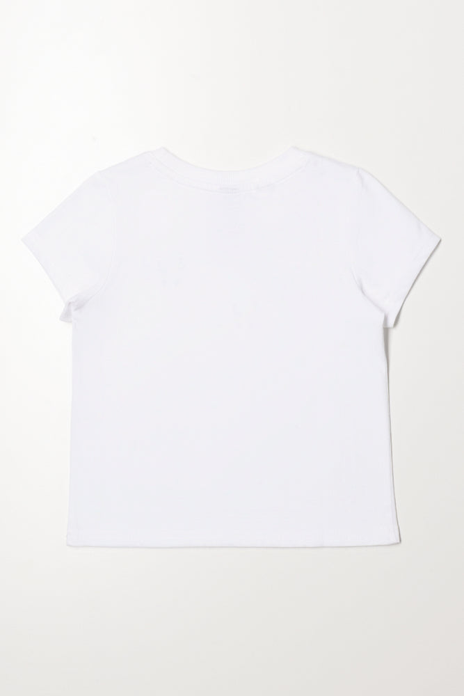 Short Sleeve Bow T-Shirt White (2)