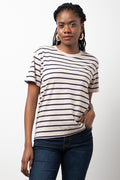 Short Sleeve Stripe T-Shirt Natural