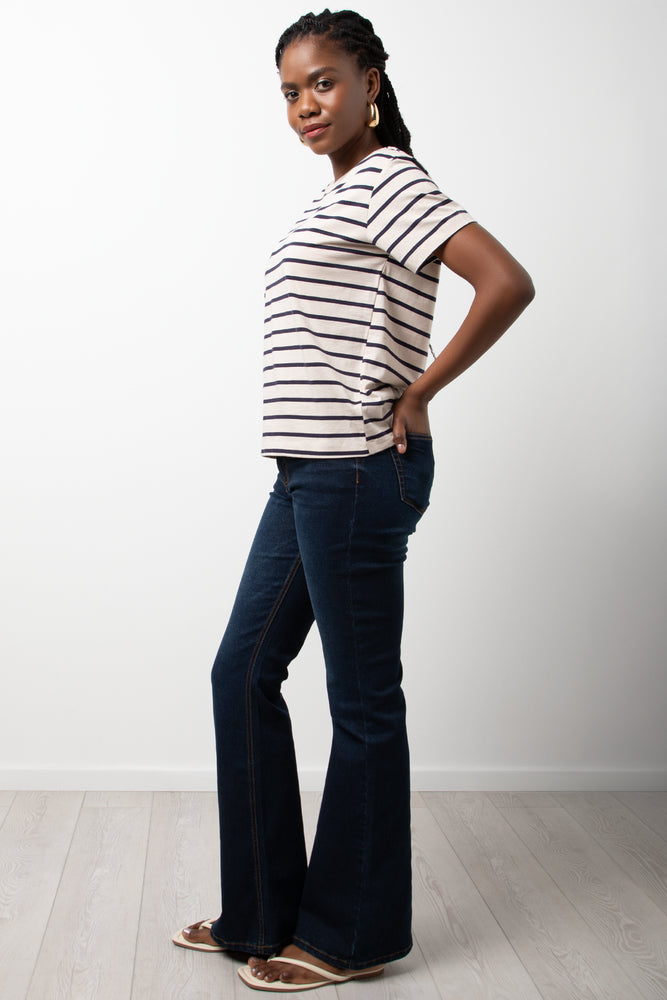 Short Sleeve Stripe T-Shirt Natural (1)