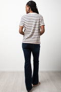 Short Sleeve Stripe T-Shirt Natural (2)