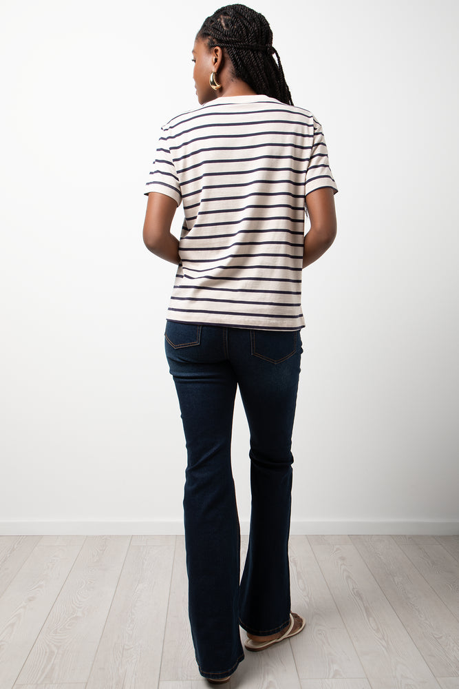 Short Sleeve Stripe T-Shirt Natural (2)
