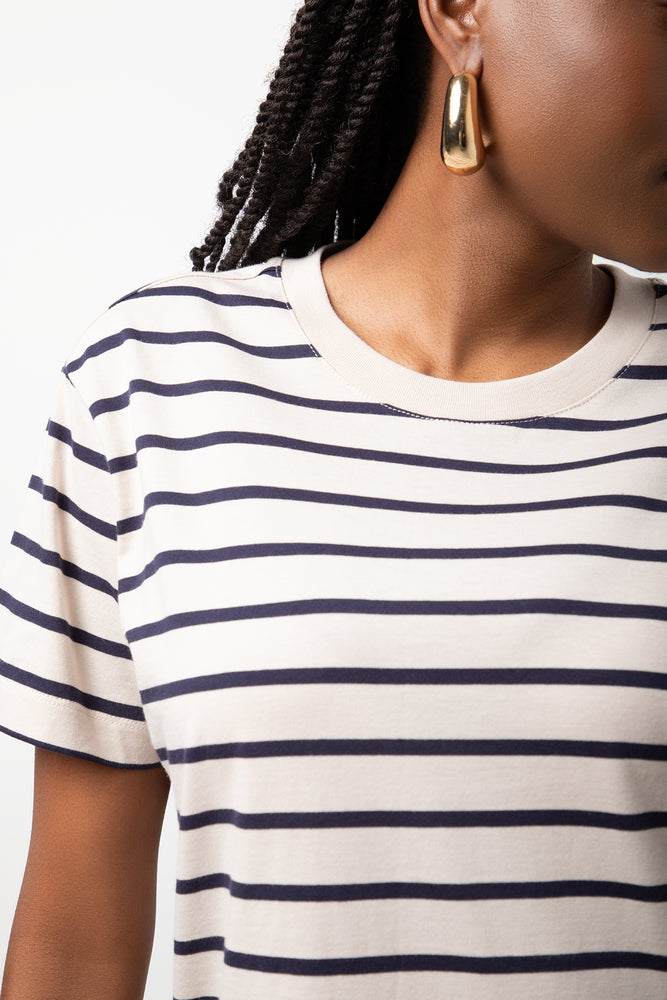 Short Sleeve Stripe T-Shirt Natural (3)