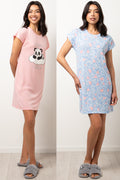 2 Pack Panda Hearts Slumber Cuddles Blue And Pink