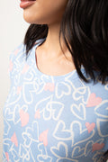 2 Pack Panda Hearts Slumber Cuddles Blue And Pink (6)