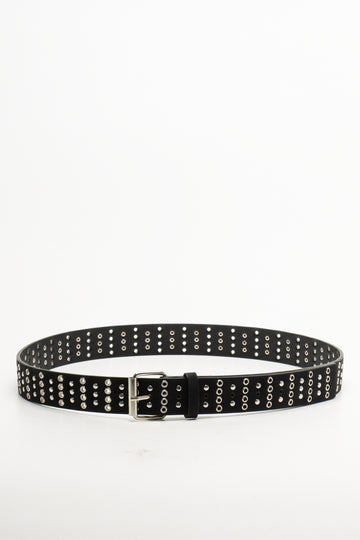 Suede Stud Belt Black