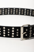 Suede Stud Belt Black (1)