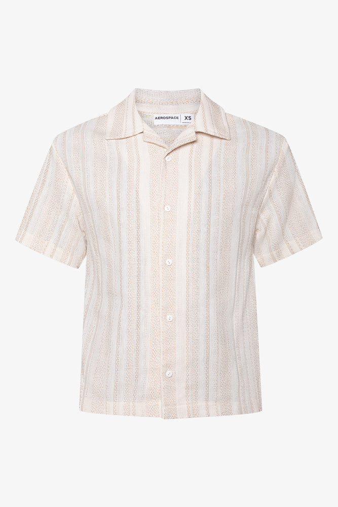 Textured Linen Blend Shirt Natural