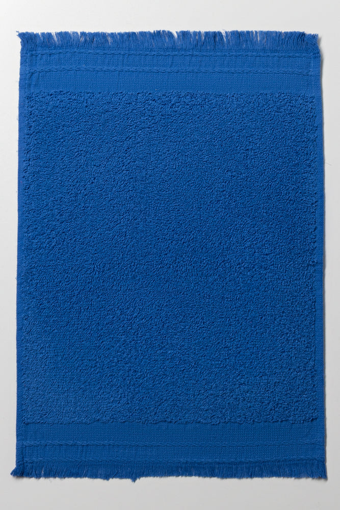 Fringed Guest Towel Blue