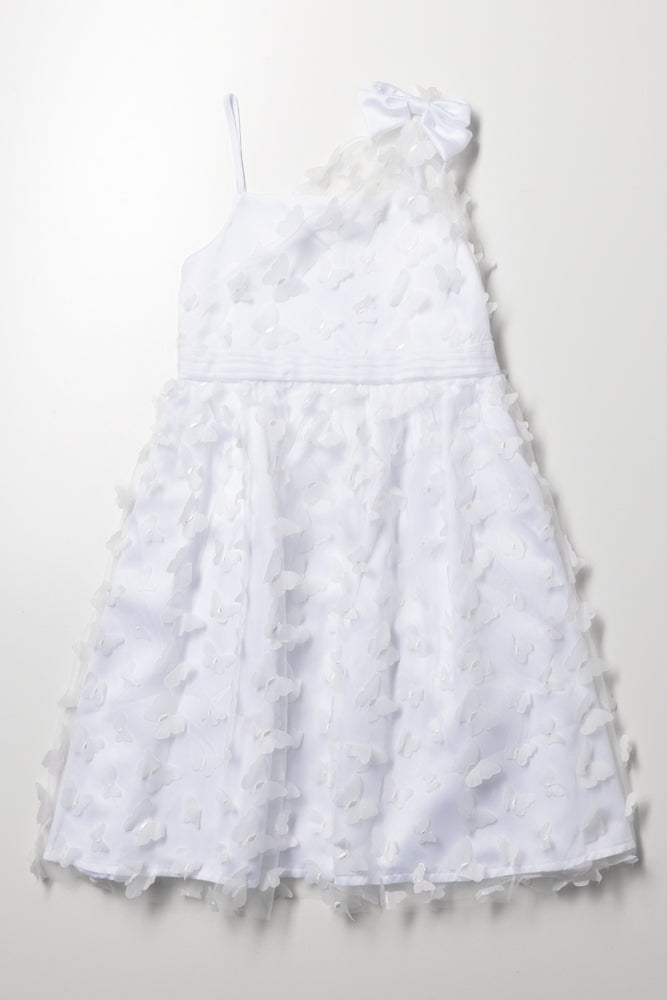 Butterfly Mesh Dress White