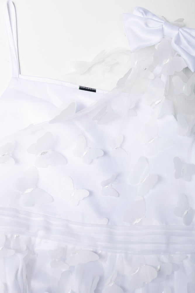 Butterfly Mesh Dress White