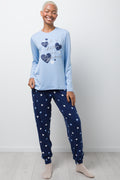 Life Is Better in Pyjamas Knit Set Blue