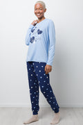 Life Is Better in Pyjamas Knit Set Blue (1)