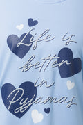 Life Is Better in Pyjamas Knit Set Blue (3)