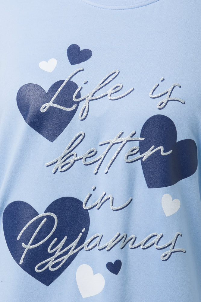 Life Is Better in Pyjamas Knit Set Blue (3)