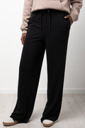 Wide Leg Jogger Trackpants Black (1)