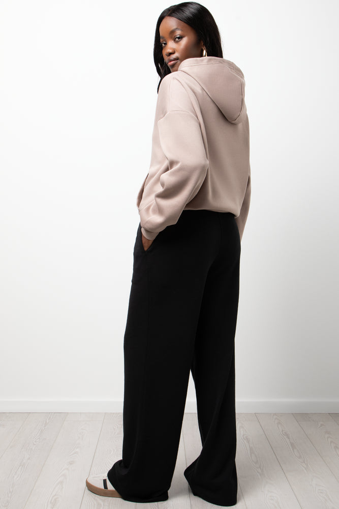 Wide Leg Jogger Trackpants Black (3)
