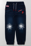 Spiderman Denim Joggers Blue