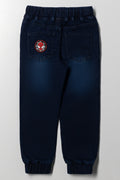 Spiderman Denim Joggers Blue (4)