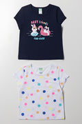 2 Pack T-Shirt Navy And White