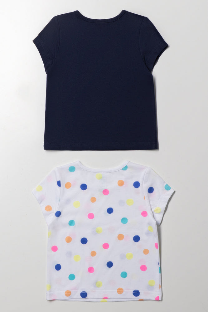 2 Pack T-Shirt Navy And White (3)