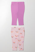 2 Pack Leggings Lilac And pink (2)